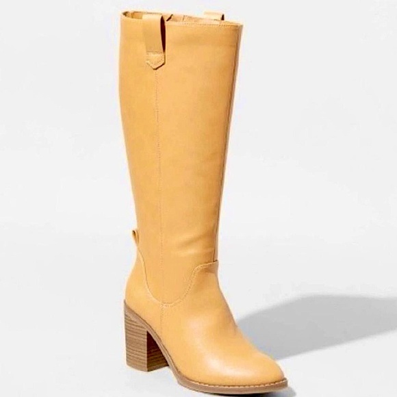 Davina Heeled Riding Boots, Universal Thread Tan Camel Davina Knee High Boots - Picture 6 of 6